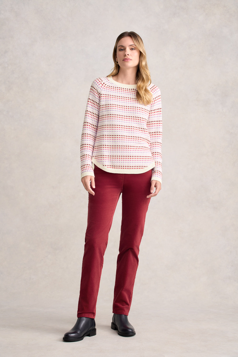 Organic Cotton Jumper - Red Multi Dot