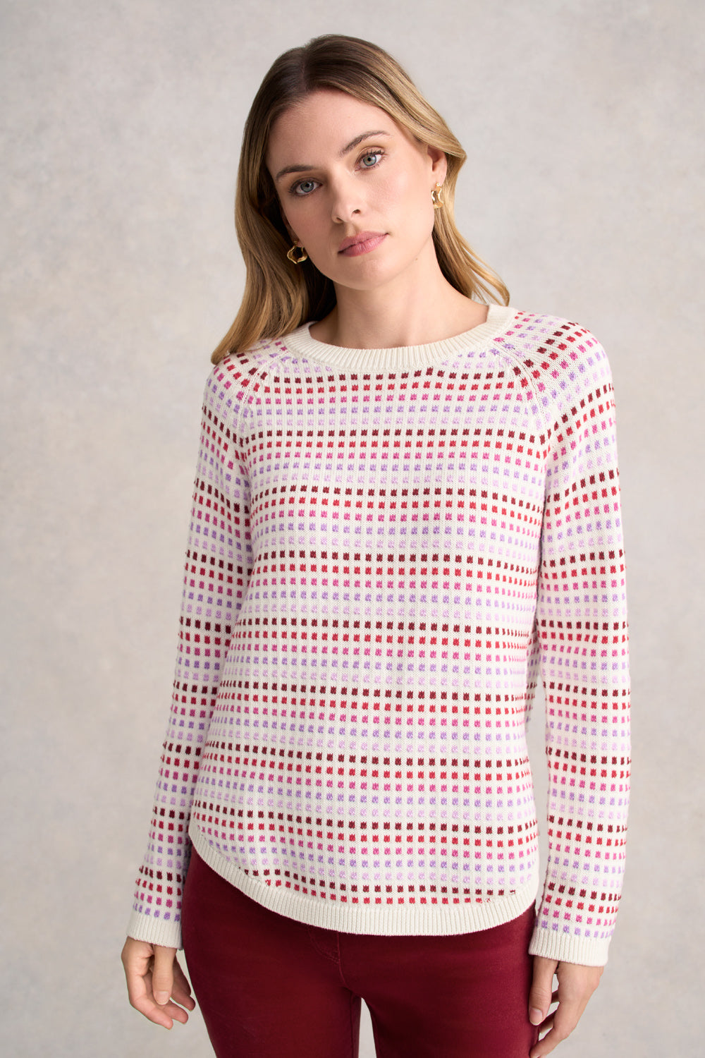 Organic Cotton Jumper - Red Multi Dot