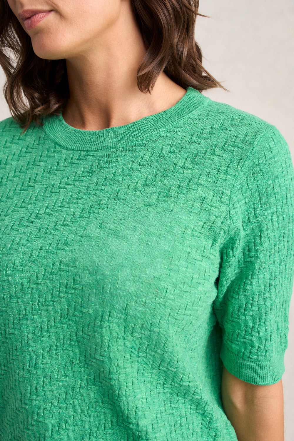 Textured Knit Top – Emerald