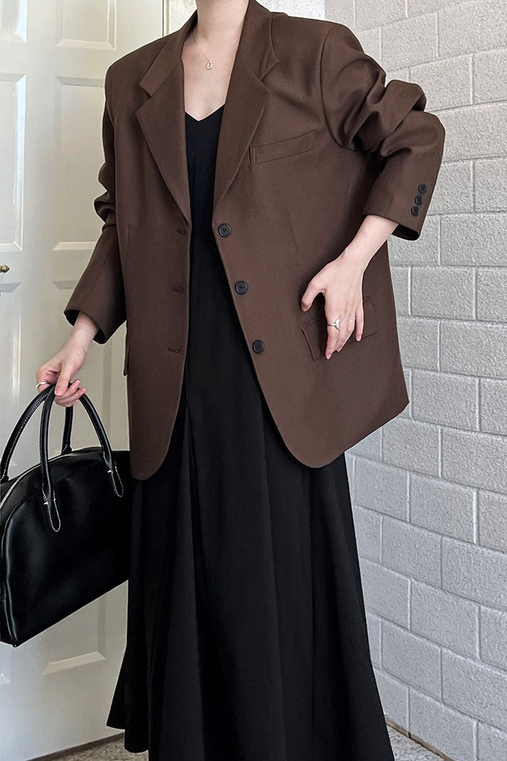 Vintage Casual Long Sleeve Blazer